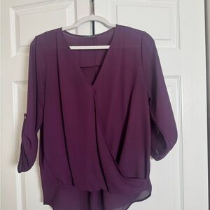 West Kei Plum V-Neck Blouse